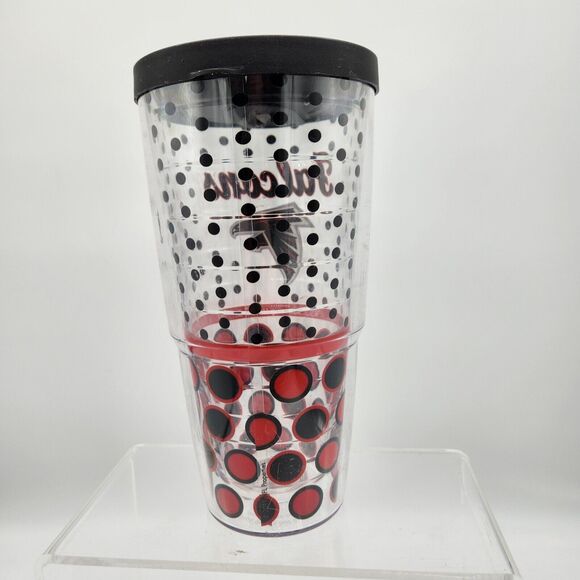 Atlanta Falcons Tervis Tumbler with Lid Large 24 oz Polka Dot Insulated NFL - Picture 3 of 7